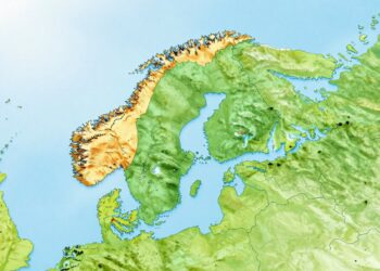 Norwegen Landkarte