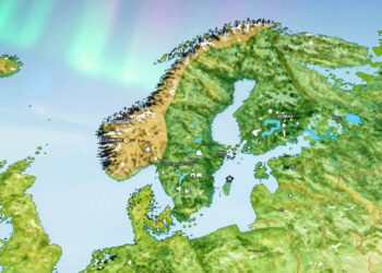 Skandinavien Landkarte