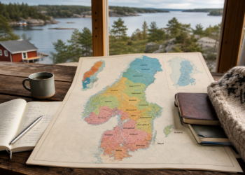 Schweden-Karte: Landschaften, Landesteile und Län im Überblick